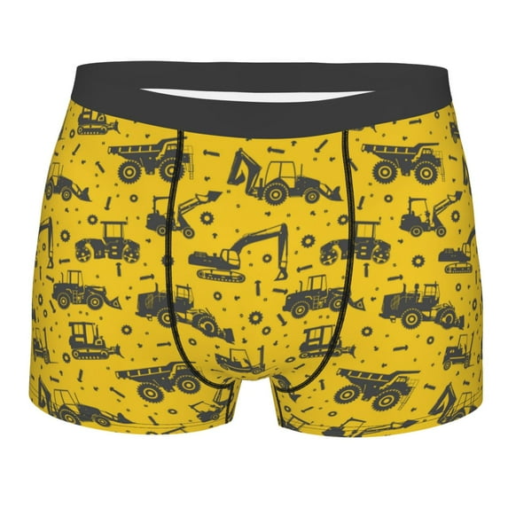 KLL Vintage Excavator Men's Cotton Boxer Briefs Underwear-XX-Large