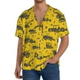 thumbnail image 1 of KLL Vintage Excavator Print Men's Shirt Short Sleeve Button Down Summer Cuba Beach Shirts- 3X-Large, 1 of 5