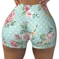 thumbnail image 1 of KLL Vintage Floral Pattern Workout Shorts for Women Scrunch Short Gym Yoga Running Sport Active Exercise Fitness Shorts, 1 of 8