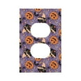 thumbnail image 1 of KLL Vintage Halloween Black Cat Pattern Electrical Outlet Covers, 3" x 5" 1 Pack Electric Receptacle Plug Covers for Decorator Receptacle Outlet & Switch-Style S, 1 of 6