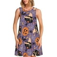 thumbnail image 1 of KLL Vintage Halloween Black Cat Pattern Womens Summer Dresses 2025,Loose Round Neck Sleeveless Sundresses Tank Dresses with Pockets, 1 of 7