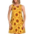 thumbnail image 1 of KLL Vintage Leopard Print Sunflower Pattern Womens Summer Dresses 2025,Loose Round Neck Sleeveless Sundresses Tank Dresses with Pockets, 1 of 7