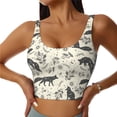 thumbnail image 1 of KLL Vintage Moon Fox for Workout Tank Tops for Women,U Back Fitness Top Built in Shelf Bras Padded Fit for Yoga Gym-XX-Large, 1 of 8