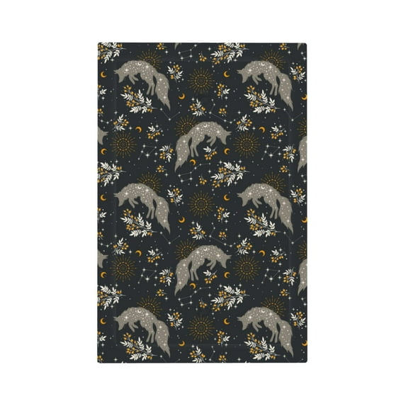 KLL Vintage Moon with Plants and Fox Pattern Electrical Outlet Covers, 3" x 5" 1 Pack Electric Receptacle Plug Covers for Decorator Receptacle Outlet & Switch-Style V