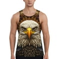 thumbnail image 1 of KLL Vintage Pattern Bald Eagle Print Men's Muscle Gym Workout Stringer Tank Tops Bodybuilding Fitness T-Shirts Tank Tops Men-X-Large, 1 of 7