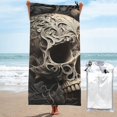 thumbnail image 1 of KLL Vintage Pattern Flower Skull Microfiber Beach Towel Fast Drying,Extra Large 27.5"x55" Sand Free Beach Towel Super Lightweight Towels, 1 of 5