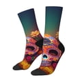 thumbnail image 1 of KLL Vintage Patterned Skull Print Cool Socks Men's Women's Crew Socks Funny Crazy Novelty Stockings, 1 of 6