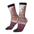 thumbnail image 1 of KLL Vintage Pink Drive View Print Cool Socks Men's Women's Crew Socks Funny Crazy Novelty Stockings, 1 of 6