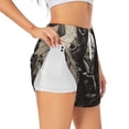 thumbnail image 1 of KLL Vintage Ram Pilot Pattern Shorts Women,Athletic Shorts High Waisted Running Shorts Pocket Sporty Short Gym Elastic Workout Shorts-Small, 1 of 7