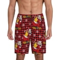 thumbnail image 1 of KLL Vintage Santa Skiing Red Plaid for Men's 1-Pack Shorts,Sleep Pajama Shorts for Men Soft Pj Shorts Men's Pajama Bottoms Sleepwear -XX-Large, 1 of 7