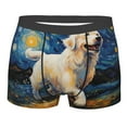 thumbnail image 1 of KLL Vintage Starry Sky Labrador Men's Cotton Boxer Briefs Underwear-XX-Large, 1 of 8