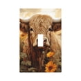 thumbnail image 1 of KLL Vintage Sunflower Cow Pattern Electrical Outlet Covers, 3" x 5" 1 Pack Electric Receptacle Plug Covers for Decorator Receptacle Outlet & Switch-Style T, 1 of 6