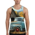 thumbnail image 1 of KLL Vintage Truck Farm Scene Print Men's Muscle Gym Workout Stringer Tank Tops Bodybuilding Fitness T-Shirts Tank Tops Men-4X-Large, 1 of 7