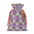 thumbnail image 1 of KLL Violets Flowers for Christmas Gift Bag,Holiday Bags for Gifts Christmas Bags & Drawstring Gift Pouch Reusable Holiday Gift Bags & Party Favor Bags (1 PCS)-Medium, 1 of 9