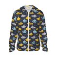 thumbnail image 1 of KLL Watercolor Bathyscaphe Print Men's Women’s UPF 50+ Sun Protection Outdoor Hoodie Jacket Long Sleeve Fishing Hiking Performance Shirt-Large, 1 of 6