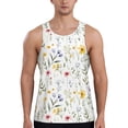 thumbnail image 1 of KLL Watercolor Floral A Print Men's Muscle Gym Workout Stringer Tank Tops Bodybuilding Fitness T-Shirts Tank Tops Men-4X-Large, 1 of 7
