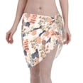 thumbnail image 1 of KLL Watercolor Plants Print Women's Sarong Coverups Short Bathing Suit Wrap Skirt Beach Wrap Swimsuit Cover Ups, 1 of 6