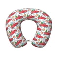 thumbnail image 1 of KLL Watercolor Red Truck And Fir Tree Pattern Memory Foam Cervical Neck Pillow Versatile U-Shaped Pillows for Home/Office/Camping/Travelling/Soft Washable Cover, 1 of 8