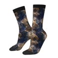 thumbnail image 1 of KLL Watercolor Snake Skin Print Cool Socks Men's Women's Crew Socks Funny Crazy Novelty Stockings, 1 of 6