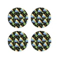 thumbnail image 1 of KLL Watercolor St Patrick Day Drink Coasters Set of 4,PU Leather Absorbent Coasters Set Decorative Coffee Cup Coasters Housewarming Gift for Home Decor-Round Shape, 1 of 6