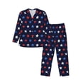 thumbnail image 1 of KLL Watercolor Stars1 Sleepwear Mens Flannel Pajamas,Long Cotton Pj Set, 1 of 7