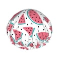 thumbnail image 1 of KLL Watermelon Pattern Shower Cap & Bath Cap for Women,Reversible Oversized Waterproof Shower Caps for all Hair Lengths,Elastic Reusable Bathing Hair Cap, 1 of 6