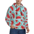 thumbnail image 1 of KLL Watermelon Print Mens Hoodie Long Sleeve Casual Pullover Hooded Sweatshirt Fashion Drawstring Hoodies with Pocket-3X-Large, 1 of 6