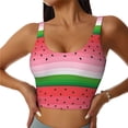 thumbnail image 1 of KLL Watermelon for Workout Tank Tops for Women,U Back Fitness Top Built in Shelf Bras Padded Fit for Yoga Gym-Large, 1 of 8