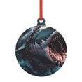 thumbnail image 1 of KLL Wave Chain Shark Pattern Acrylic Christmas Ornaments,1 PCS Xmas Tree Decor with Ribbon 3" Christmas Décor Christmas Pendant for Hanging on Tree & Party Favors-Round Shape, 1 of 7