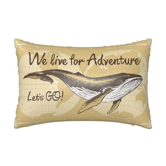 KLL We Live for Adventure Pattern Silk Pillowcase for Hair and Skin Standard Size 20"X 30" Soft Breathable Pillow Covers for Sleeping