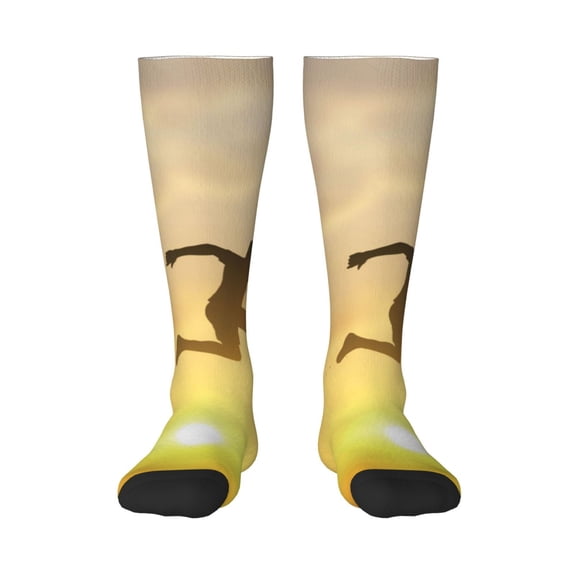 KLL Welcome Merry Christmas In 2025 Print Cool Socks Men's Women's Crew Socks Funny Crazy Novelty Stockings