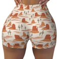 thumbnail image 1 of KLL Western Desert Nature Landscape Pattern Workout Shorts for Women Scrunch Short Gym Yoga Running Sport Active Exercise Fitness Shorts, 1 of 5