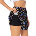 thumbnail image 1 of KLL Whales In Space Pattern Shorts Women,Athletic Shorts High Waisted Running Shorts Pocket Sporty Short Gym Elastic Workout Shorts-Medium, 1 of 7