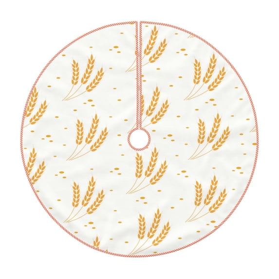 KLL Wheat Christmas Tree Skirt 36" ,Party Decorations Farmhouse for Christmas Decorations Holiday Party