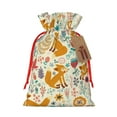 thumbnail image 1 of KLL Whimsical Fox Floral Garden for Christmas Gift Bag,Holiday Bags for Gifts Christmas Bags & Drawstring Gift Pouch Reusable Holiday Gift Bags & Party Favor Bags (1 PCS)-Medium, 1 of 9
