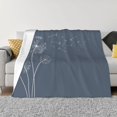 thumbnail image 1 of KLL White Dandelion Print Fleece Throw Blanket, Horizontal Fleece Bedding Cute Soft Blankets Comfy Fleece Flannel Plush Home Decor for Couch & Bed -80"x60", 1 of 9