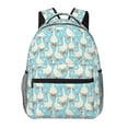 thumbnail image 1 of KLL White Geese and Flower Print Casual Backpack for Men Women,Travel Casual Backpack Outdoor Activities Bag Daypack for Travel Hiking Shopping Daily, 1 of 4