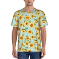 thumbnail image 1 of KLL White Polka Dot Sunflower A for Men's Baseball Shirts,Short Sleeve Casual Shirts Button Down Shirt for Men Beach Summer Wedding Shirt-XX-Large, 1 of 7