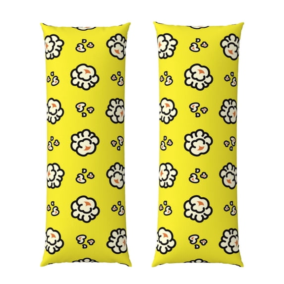 KLL White Popcorn Pattern Long Body Pillow Cover,20x60 Body Pillow Cases,Soft Brushed Microfiber Invisible Zipper Design-Pillow core not included