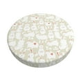 thumbnail image 1 of KLL White Rabbit Round Bar Chair Cushion Cover 14 inch ,Bar Stool Protector with Elastic, Soft Washable, 1 of 6
