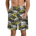 thumbnail image 1 of KLL White Retro Off-Road Vehicle Men's Casual Summer Beach Shorts Hawaiian Shorts with Pockets-XX-Large, 1 of 5