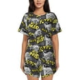 thumbnail image 1 of KLL White Retro Off-Road Vehicle Print Pajama Set for Women Short Sleeve Sleepwear Pjs Soft 2 Piece Lounge Sleepwear Sets-3X-Large, 1 of 6