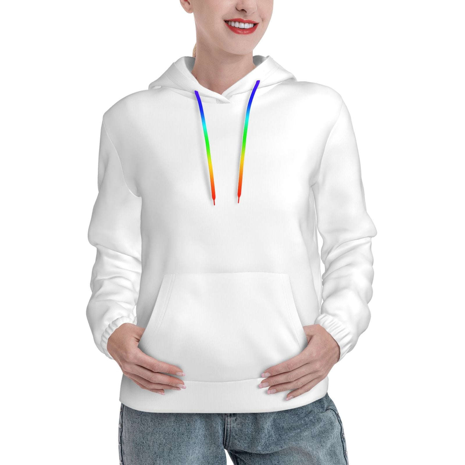 VIEACTIVEWEAR Women's Color Block Pullover Hoodie - Long Sleeve, Drawstring, Kangaroo Pocket, Pink XX-Large - View #10