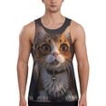 thumbnail image 1 of KLL Wide Eyed Cartoon Cats Print Men's Muscle Gym Workout Stringer Tank Tops Bodybuilding Fitness T-Shirts Tank Tops Men-3X-Large, 1 of 7