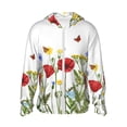 thumbnail image 1 of KLL Wild Herbs Print Men's Women’s UPF 50+ Sun Protection Outdoor Hoodie Jacket Long Sleeve Fishing Hiking Performance Shirt- X-Large, 1 of 5