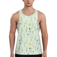 thumbnail image 1 of KLL Wildflower Watercolor 5 Print Men's Muscle Gym Workout Stringer Tank Tops Bodybuilding Fitness T-Shirts Tank Tops Men-Large, 1 of 7