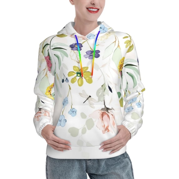 KLL Wildflowers for Womens Pullover Hoodie with Pocket Hooded Long Sleeve Shirts Sweatshirt for Women-Large
