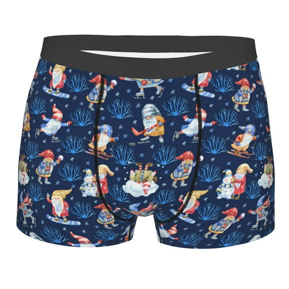 KLL Winter old man Playtime Men's Cotton Boxer Briefs Underwear-Large