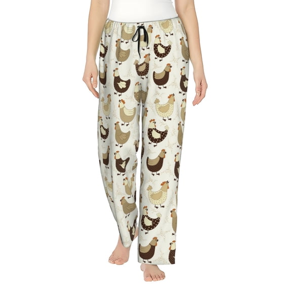KLL Womens Chicken Cartoon Print Pajama Pants Soft Pajama Bottoms for Women Cozy Lounge Pants