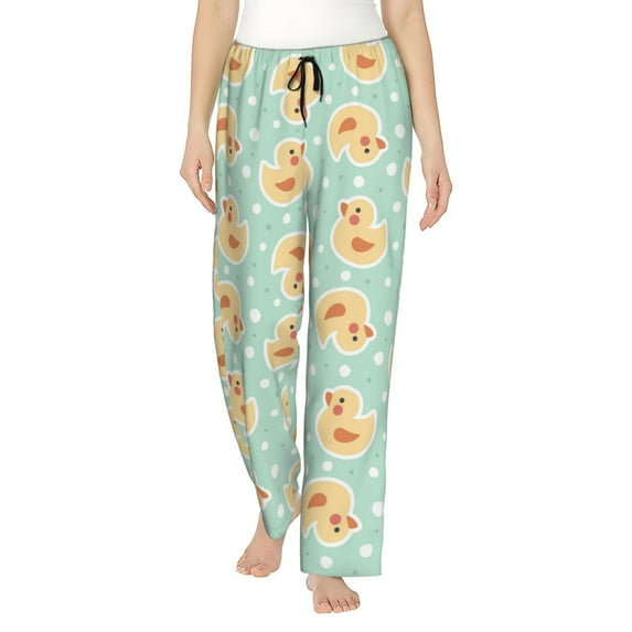 KLL Womens Cute Duck Print Pajama Pants Soft Pajama Bottoms for Women Cozy Lounge Pants